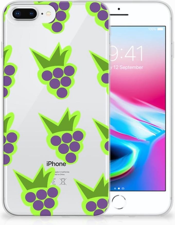 Apple iPhone 7 Plus | 8 Plus Siliconen Case Druiven