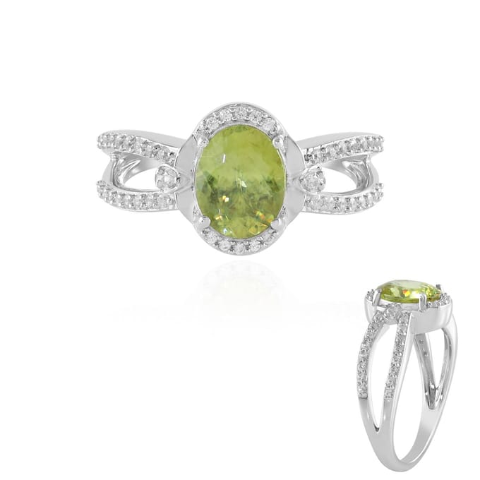 Sterling zilveren ring Madagaskar Sphene
