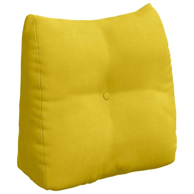 vidaXL - Rugkussen - Geel - 45 - x - 24 - x - 50 - cm - Fluweel