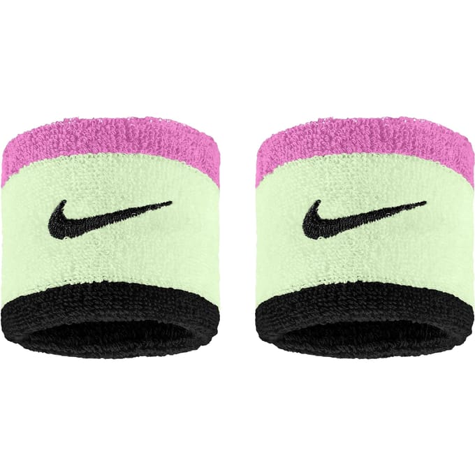 Nike Swoosh Polsband (Set van 2) (Volt/Roze/Zwart)