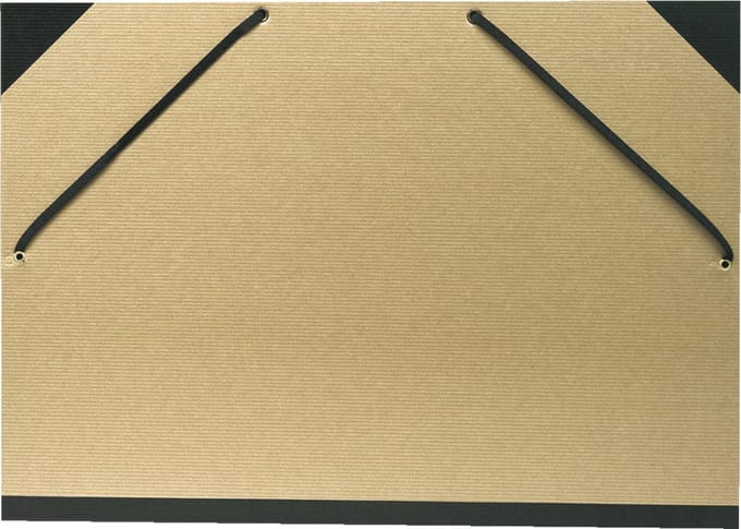 Exacompta 10x Tekenmap Kraft naturel elastiek 32x45cm - Kraft bruin - 544100E