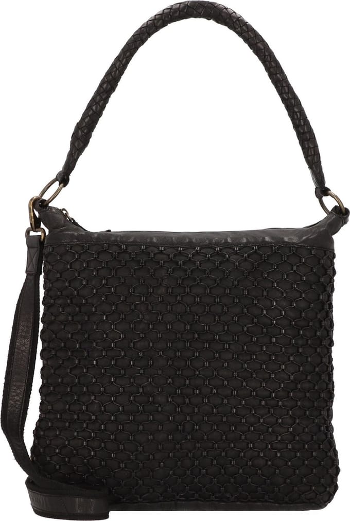 Greenland Nature Femi & Nine Leren Schoudertas 39 cm - Dames - black