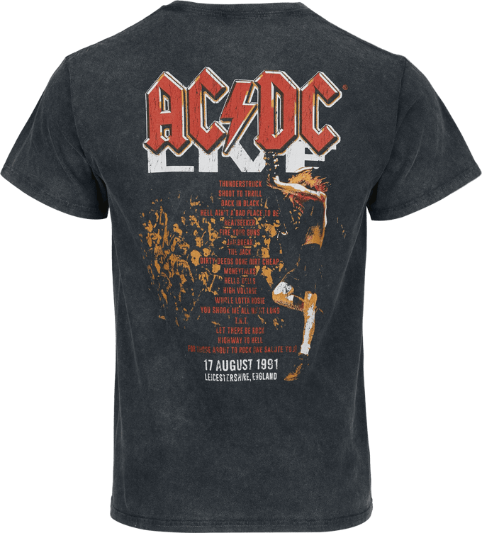 AC/DC Live at Donington Heren T-shirt - zwart - M