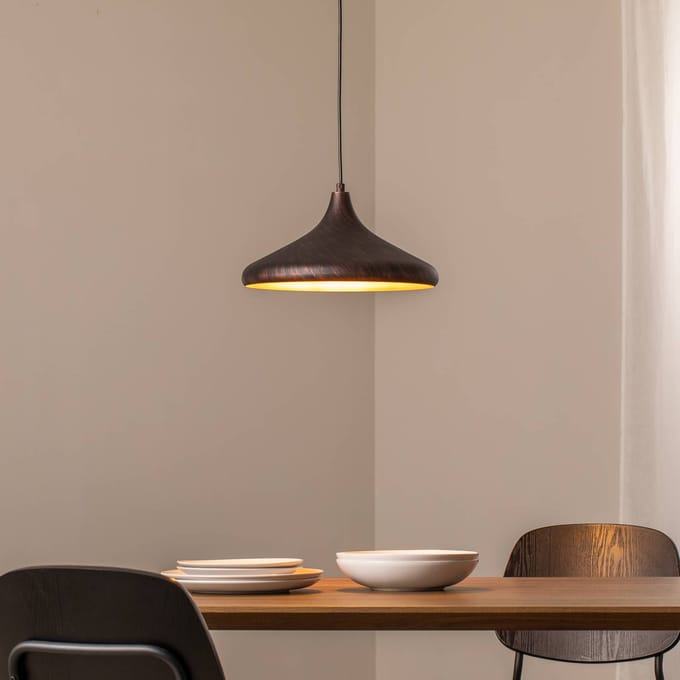 Opviq Hanglamp Barek, zwart/goud, Ø 34 cm, metaal, E27