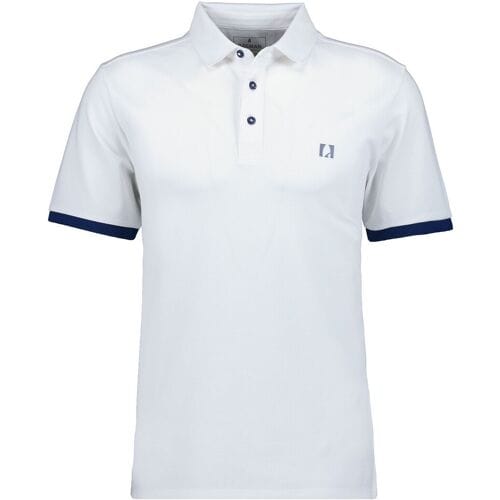 Ragman Polo Uni Color Piqué Dry Fit Finish Wit / male