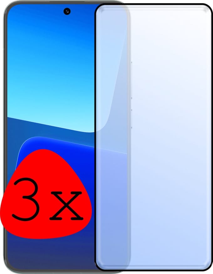 Screenprotector - 3 Stuks Geschikt voor Xiaomi 13 Pro - Full Cover - Beschermglas - Gehard Glas - Tempered Glass - Screen Protector