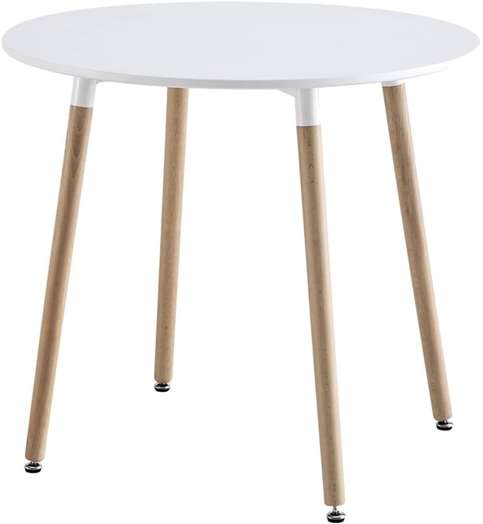 sweeek - Ronde eettafel ø80cm mdf en beukenhout - hedvig