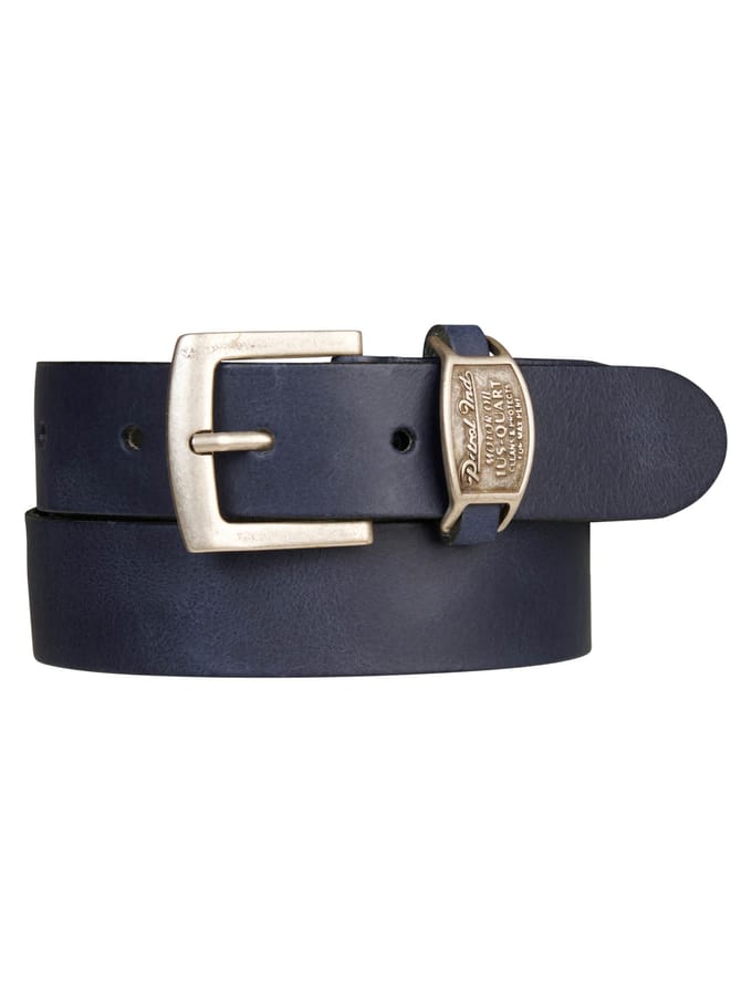 Petrol Industries - Heren Leren Riem - Blauw