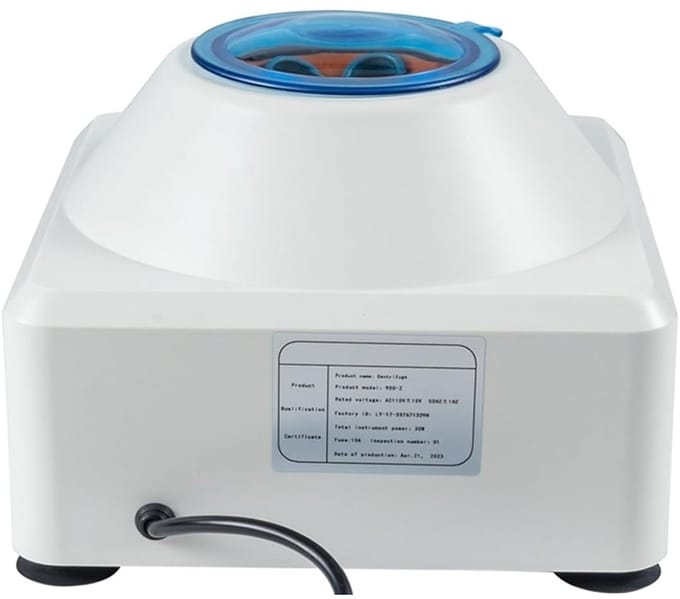 Laboratoriumcentrifuge - Experimentele Instrument - Scheiden van Stoffen - Traploze Snelheidsregeling - 6x20 ml Capaciteit - Wit