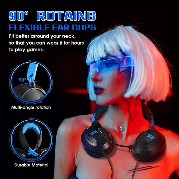 KOTION EACH G3100 3,5 mm bekabelde gamingheadset Over-ear gamekoptelefoon met omnidirectionele