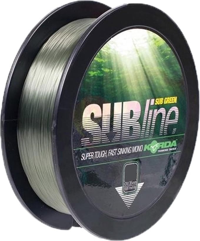 Korda subline groen nylon 10lb--0.30mm--4.5 kg 1000 meter