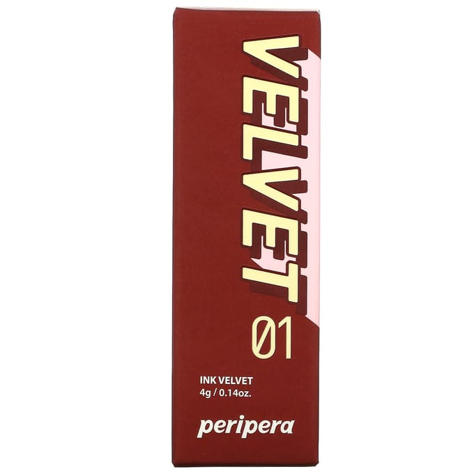 Peripera, Ink Velvet Lip Tint, 01 Good Brick, 4g (0.14oz) red