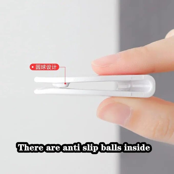 Clips de rideau de douche, 4 pièces, support de fixation coupe-vent, Clips de rideau antidérapants, Clip pour drap de lit, décoration de la maison 4pcs white