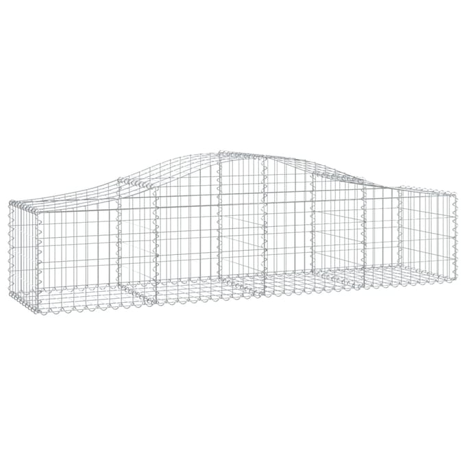 vidaXL - Schanskorf - gewelfd - 200x50x40/60 - cm - gegalvaniseerd - ijzer