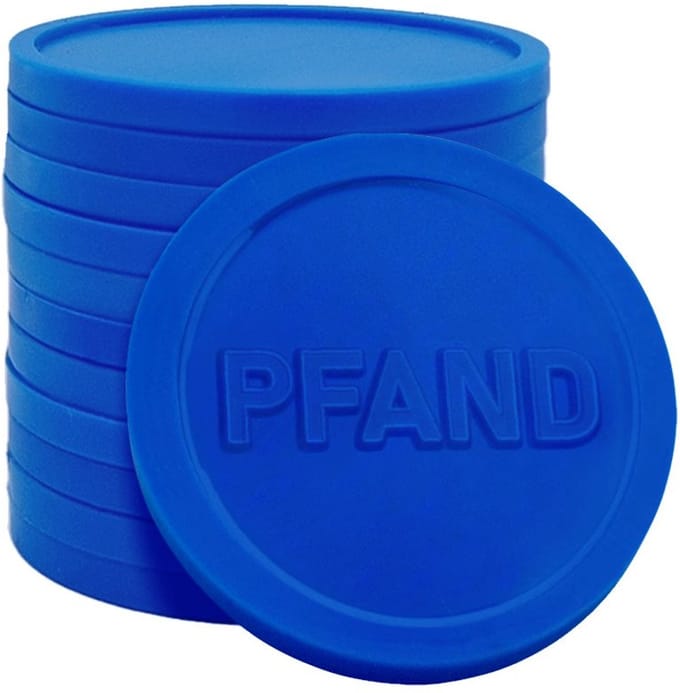 CombiCraft statiegeldmunt met reliëf "Pfand" blauw Ø29mm - 1000 stuks