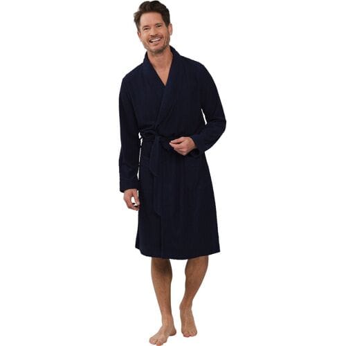 Pastunette Badjas Blue Breeze - Badstof - Blauw - Maat L