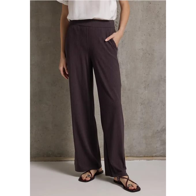 Jersey broek met split