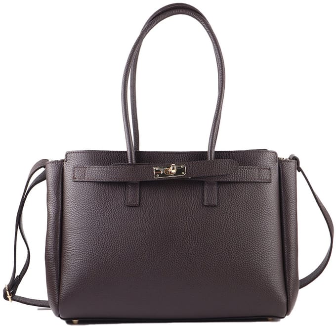 Giuliano handtas Josephine - Koffie - Suède - Made in Italy