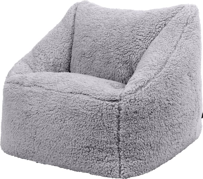 icon - Natalia Kinderzitzak Stoel - Fluffy Pluche Teddy - Grijs