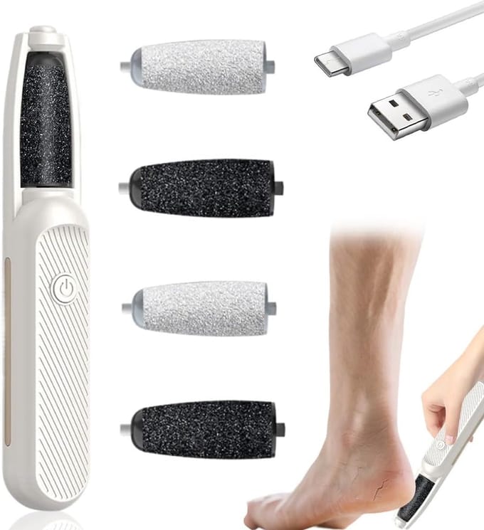Oplaadbare Pedicure Set - Elektrische Eeltverwijderaar - Voetverzorging - Interchangeable Foot Files voor Dode, Harde en Gebarsten Huid
