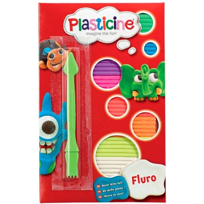 Plasticine Fluro Modelleerwas Set