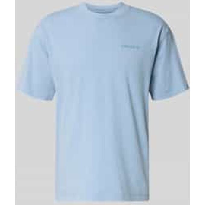 T-shirt met ronde hals en labelstitching