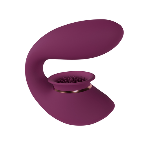 Twitch 3 - Rechargeable Vibrator and Suction - Burgundy