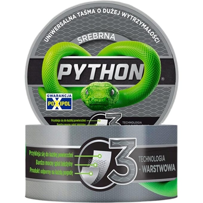 Ruban adhésif Python, argent, 000256
