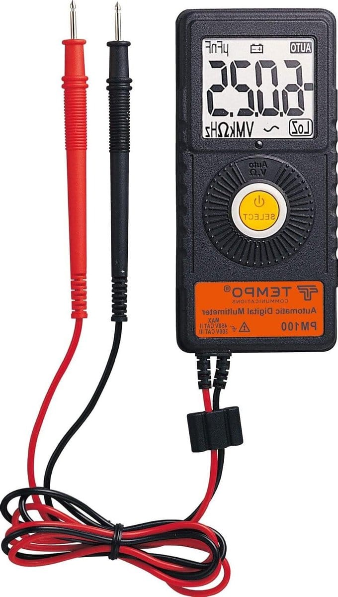 Digitale Multimeter - Handmeter Tester - Elektrische Metingen - CAT III 300V - 6000 Counts - Zwart