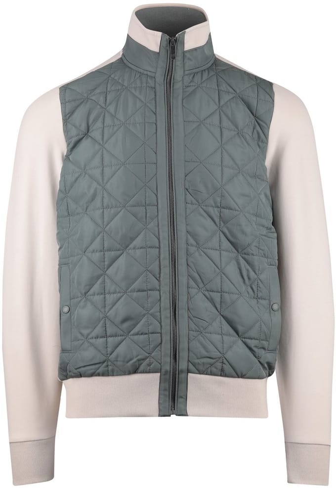 Vest State of Art beige groen normale fit rits