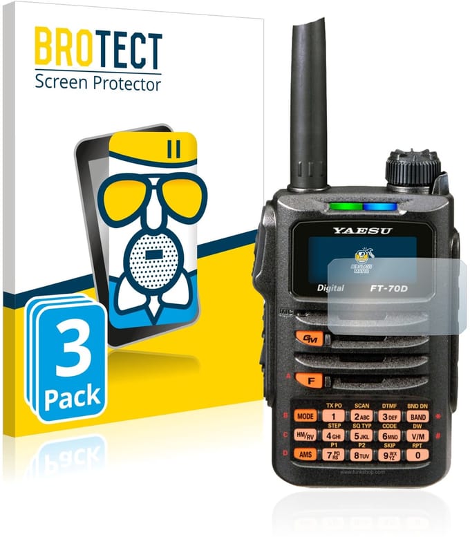 BROTECT - Screenprotector voor Yaesu FT-70DR - Folie Beschermfolie Beschermglas matte 3 Stuks