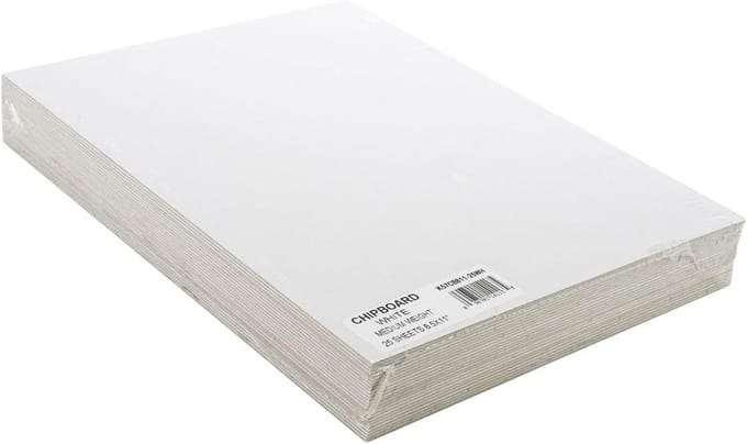 Stevig Wit Chipboard Vellen A4 Formaat 25 Stuks - 1mm Dik Karton voor Knutselen