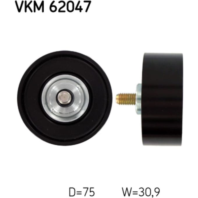 Rondsel/geleiderpoelie, V-riem SKF VKM 62047