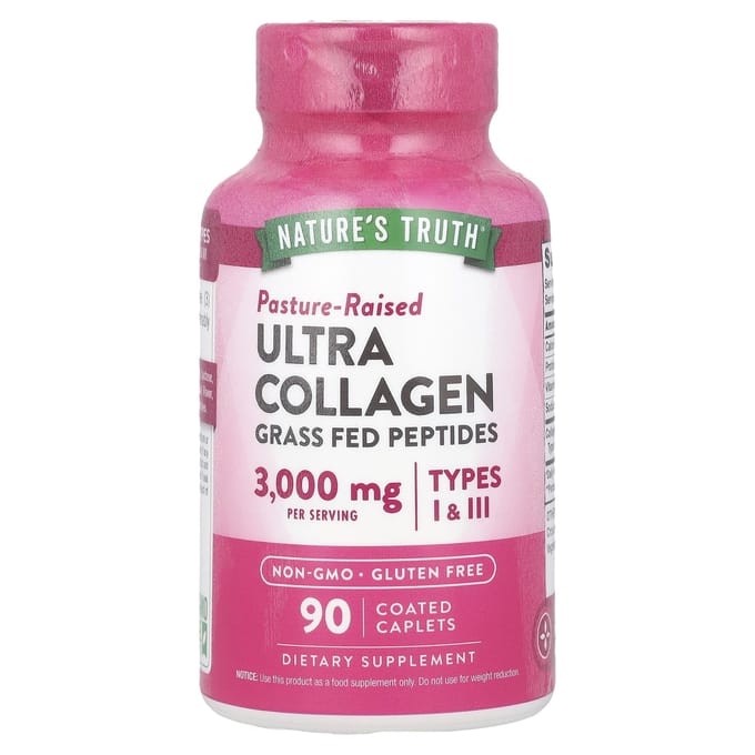 Nature's Truth, Ultra Collageen, Type I & III, 3.000 mg, 90 omhulde tabletten (1.000 mg per tablet)