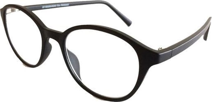Fangle Biobased leesbril rond zwart +1.0