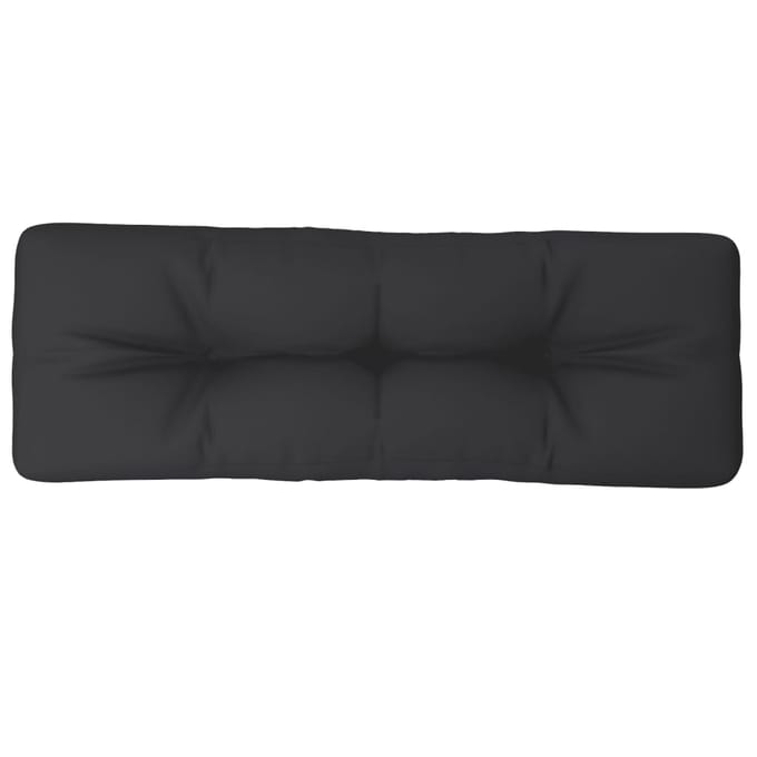 vidaXL - Palletkussen - 120x40x12 - cm - stof - zwart