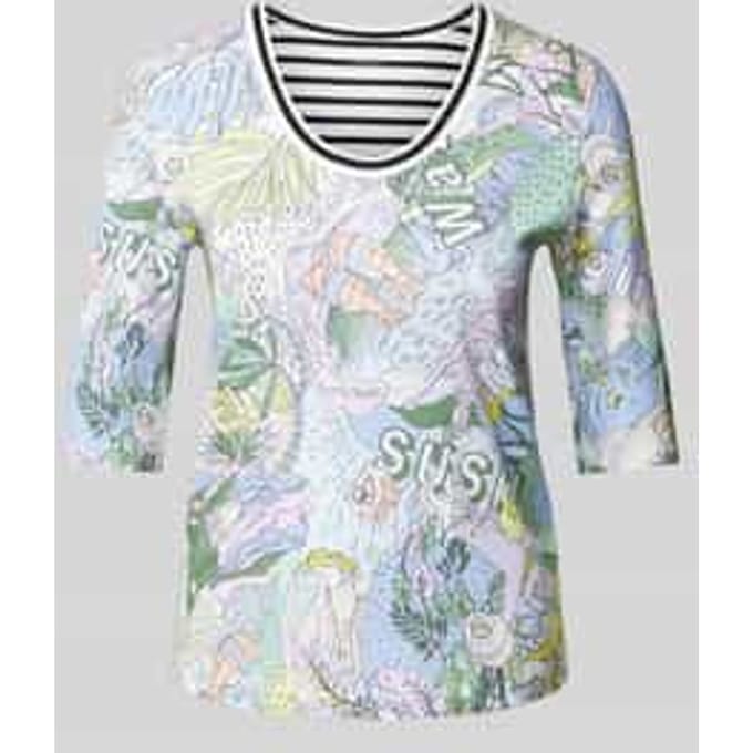 T-shirt met 1/2-mouwen