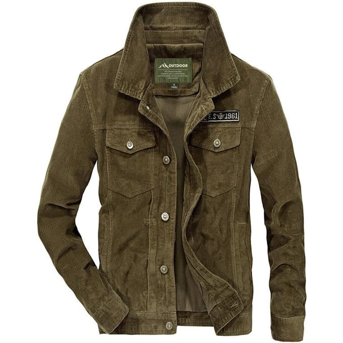 Veste d'automne pour hommes d'âge moyen, décontractée, à revers, multi-poches, grande taille, veste de travail multi-poches L black