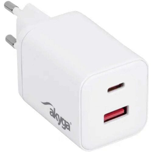 Akyga USB-oplader 45 W USB-C, USB-A USB PD 3.0 Wit Mobiel GaN