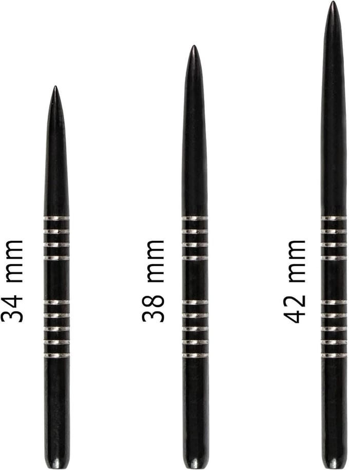 Dartpunten Zwart (42mm) met Dubbele Grip - Professionele Kwaliteit