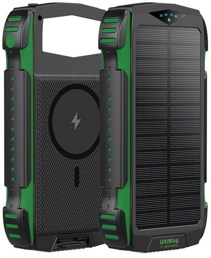4smarts TitanPack Rugged UltiMag - Powerbank - 20000mAh - Solar - Groen