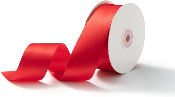 Satin Ribbons 38mm voor Cadeaus, Decoratieve Versiering, Knutselprojecten, 23m Lang, Rood