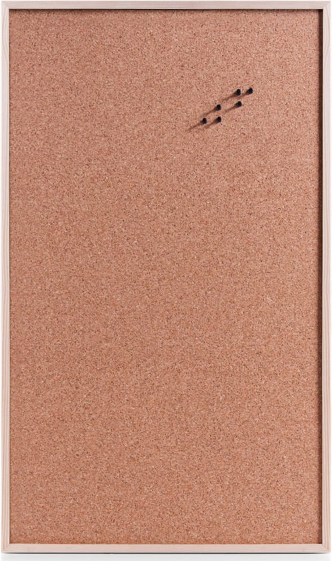 Zeller Prikbord - kurk - XXL formaat - 60 x 100 cm - memobord