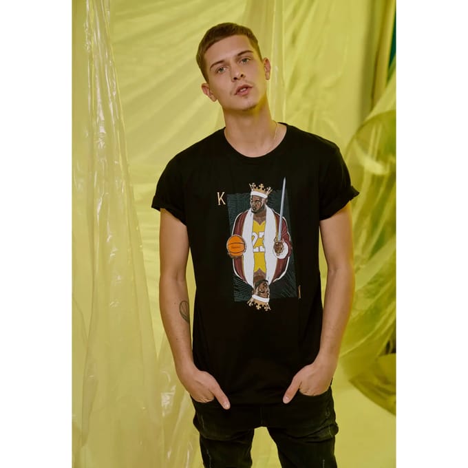 Mister Tee T-shirt King James LA Tee Zwart