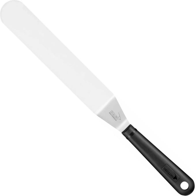 Déglon Gebogen spatel – ergonomisch – vaatwasserbestendig – 25 cm – zwart