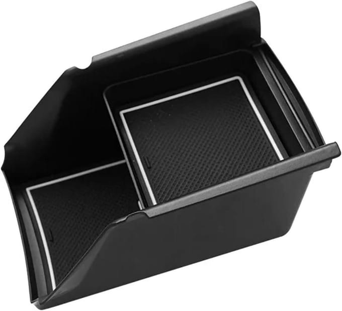 Middenconsole Opbergbox - Auto Organizer - Auto Interieur - Dubbele Laag - 1x1x1 cm - Zwart