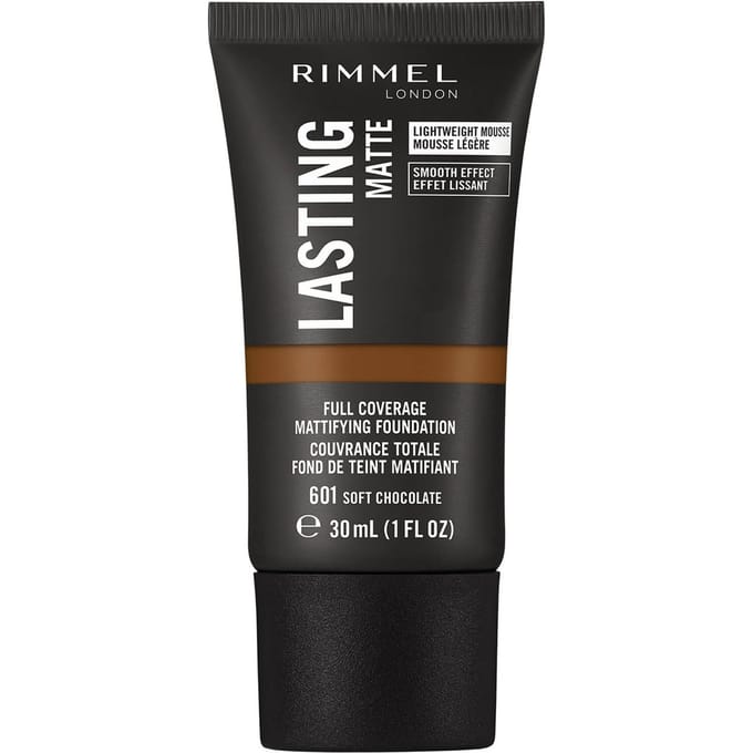 Rimmel London Lasting Matte Foundation 30 ml (Verschillende Tinten) - 601 Soft Chocolate