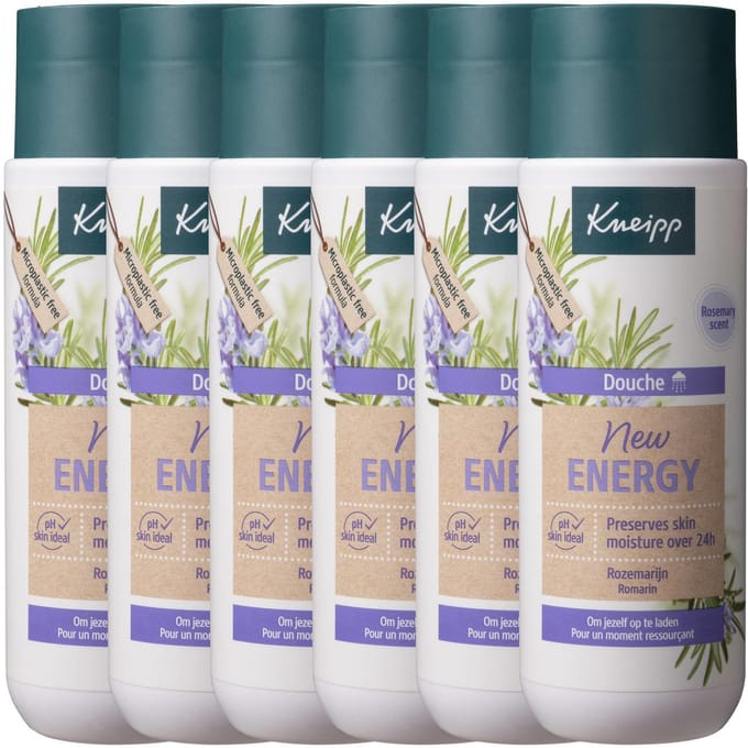 Kneipp Douchegel – New Energy - 6x200 ml - Voordeelverpakking