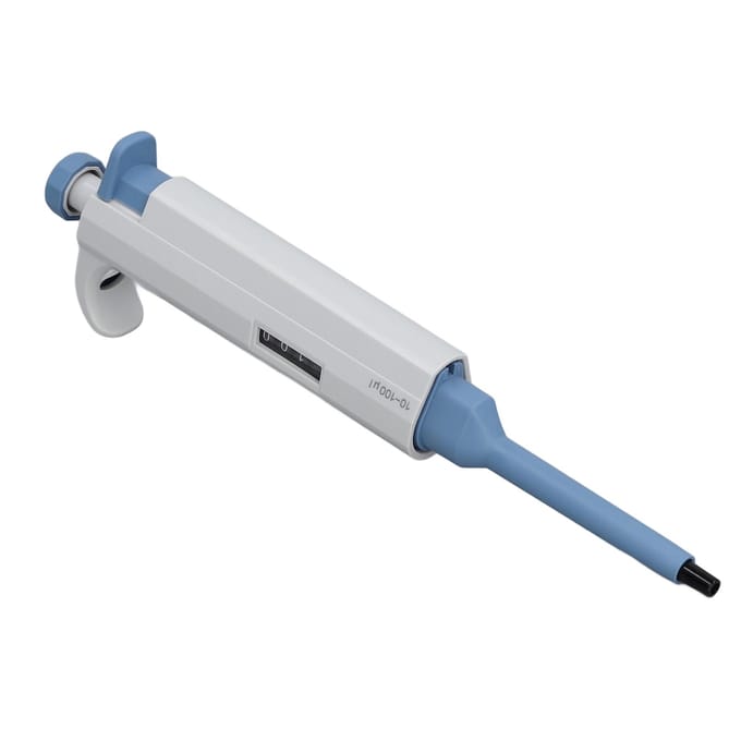 Eenkanaalspipet 10?100ul Instelbare Micropipet met Variabel Volume en Tip met Grote Capaciteit white