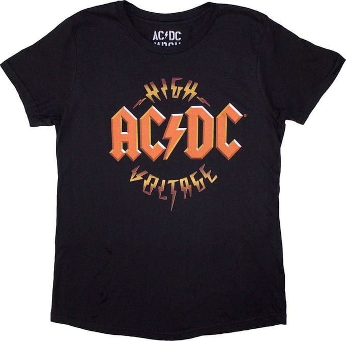 AC/DC - High Voltage RnR Dames T-shirt - S - Zwart